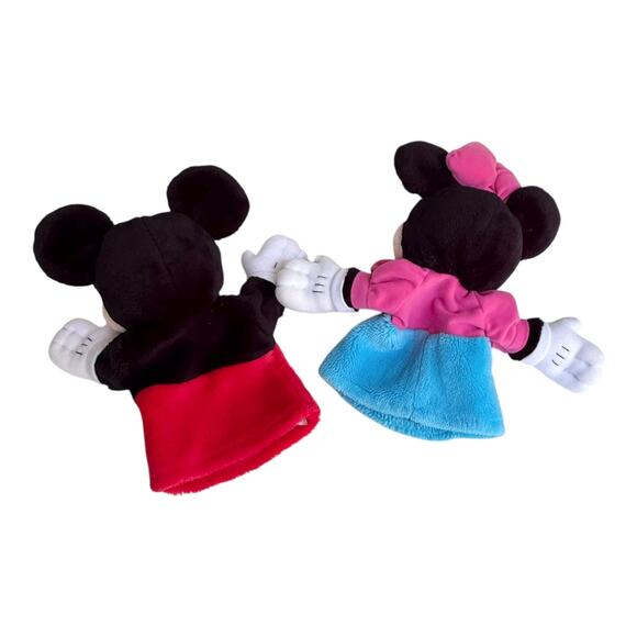 Disney Minnie Mickey Mouse Hand Puppets Mattel Arcotoys Plush Stuffed Animals - Picture 2 of 8